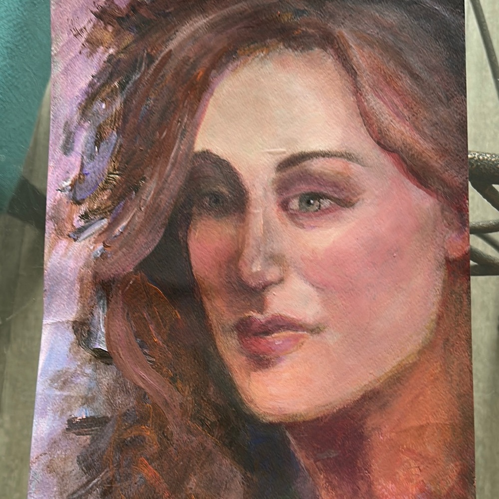 Elegant Portrait Painting with Subtle Hues